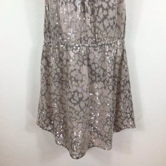REBECCA TAYLOR Blush Pink Sequin Mini Slip Dress size 10 - Picture 5 of 10